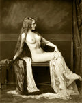 {{ product_title }} Fine Art Print | {{ product_vendor }} Jakero77 Alfred Cheney Johnston - Nude Woman Seated Boudoir (1920s) - 17" x 22" Art Print Art Print  Jakero77