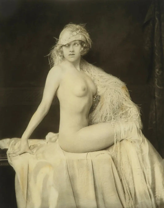 {{ product_title }} Fine Art Print | {{ product_vendor }} Jakero77 Alfred Cheney Johnston - Nude Ziegfeld Follies Girl 1920s Performer - 17" x 22" Print Art Print  Jakero77