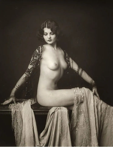 {{ product_title }} Fine Art Print | {{ product_vendor }} Jakero77 Alfred Cheney Johnston - Nude Ziegfeld Follies Girl (1920s) - 17" x 22" Art Print Art Print  Jakero77