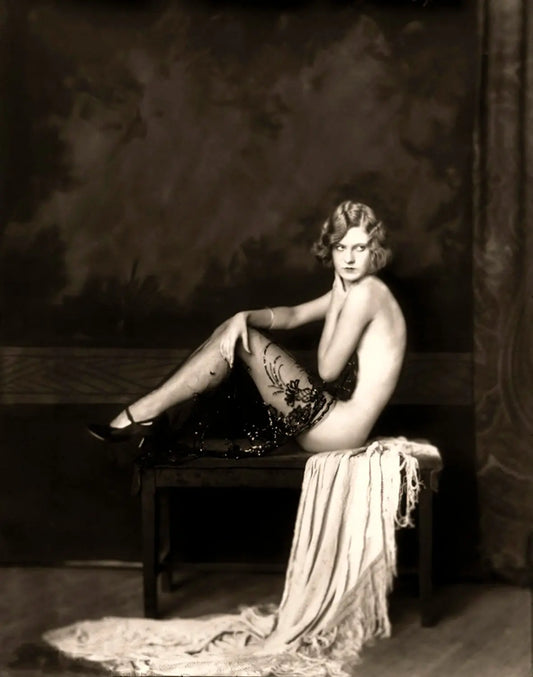 {{ product_title }} Fine Art Print | {{ product_vendor }} Jakero77 Alfred Cheney Johnston - Nude Ziegfeld Follies Nude Risque (1920s) - 17"x22" Print Art Print  Jakero77