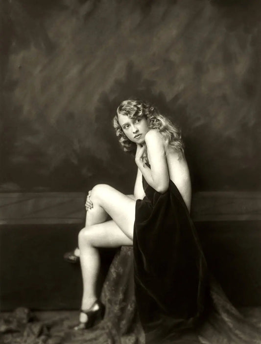 {{ product_title }} Fine Art Print | {{ product_vendor }} Jakero77 Alfred Cheney Johnston - Shy Nude Girl Ziegfeld Follies (1920s) - 17" x 22" Print Art Print  Jakero77