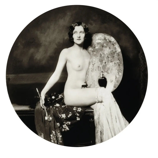 {{ product_title }} Fine Art Print | {{ product_vendor }} Jakero77 Alfred Cheney Johnston - Susan Conroy Nude Artist's Palette (1920s) - 17"x22" Print Art Print  Jakero77
