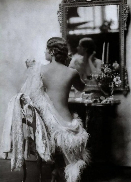 {{ product_title }} Fine Art Print | {{ product_vendor }} Jakero77 Alfred Cheney Johnston - Virginia Biddle Boudoir 1920s - 17" x 22" Fine Art Print Art Print  Jakero77