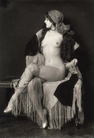 {{ product_title }} Fine Art Print | {{ product_vendor }} Jakero77 Alfred Cheney Johnston - Virginia Biddle Nude Ziegfeld Follies 1920s - 17"x22" Art Print Art Print  Jakero77