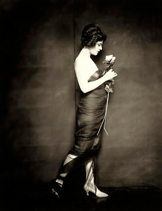 {{ product_title }} Fine Art Print | {{ product_vendor }} Jakero77 Alfred Cheney Johnston - Yvonne Shelton Sheer Dress Rose 1920s - 17" x 22" Print Art Print  Jakero77