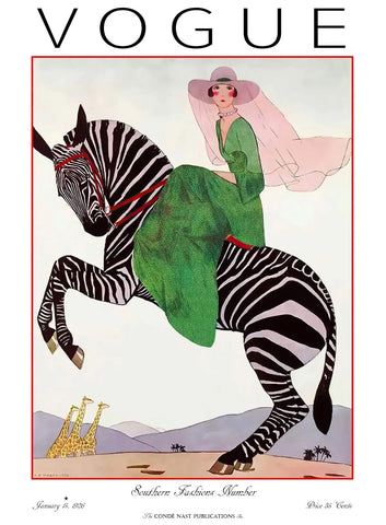 {{ product_title }} Fine Art Print | {{ product_vendor }} Jakero77 Andre E. Marty - Vintage Vogue Southern Fashions (1926) - 17" x 22" Art Print Art Print  Jakero77