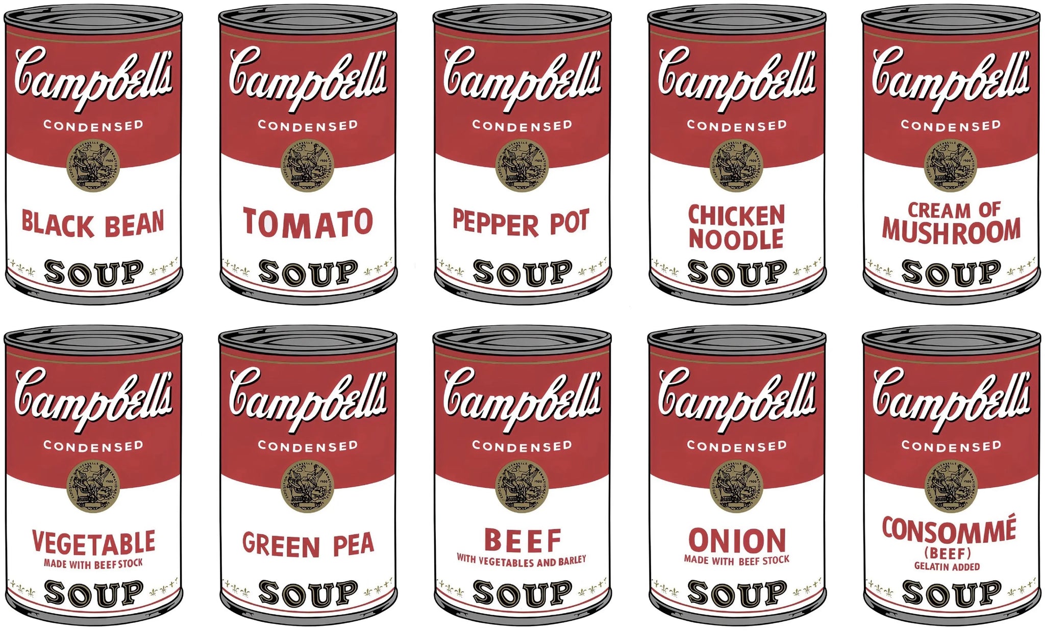 {{ product_title }} Fine Art Print | {{ product_vendor }} Jakero77 Andy Warhol 1984 Signed Campbell's Soup Cans - "17 x 22" Fine Art Print Art Print  Jakero77