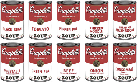 {{ product_title }} Fine Art Print | {{ product_vendor }} Jakero77 Andy Warhol 1984 Signed Campbell's Soup Cans - "17 x 22" Fine Art Print Art Print  Jakero77