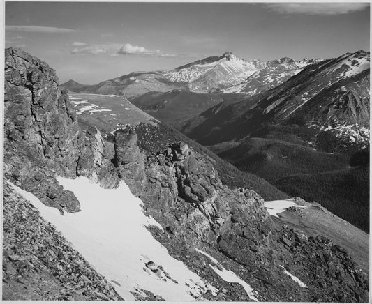{{ product_title }} Fine Art Print | {{ product_vendor }} Jakero77 Ansel Adams - Barren Mountains Long's Peak Colorado (1939) - 17" x 22" Art Print Art Print  Jakero77