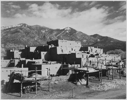 {{ product_title }} Fine Art Print | {{ product_vendor }} Jakero77 Ansel Adams - City Taos Pueblo National Historic Landmark, NM (1942) - 17" x 22" Fine Art Print Art Print  Jakero77
