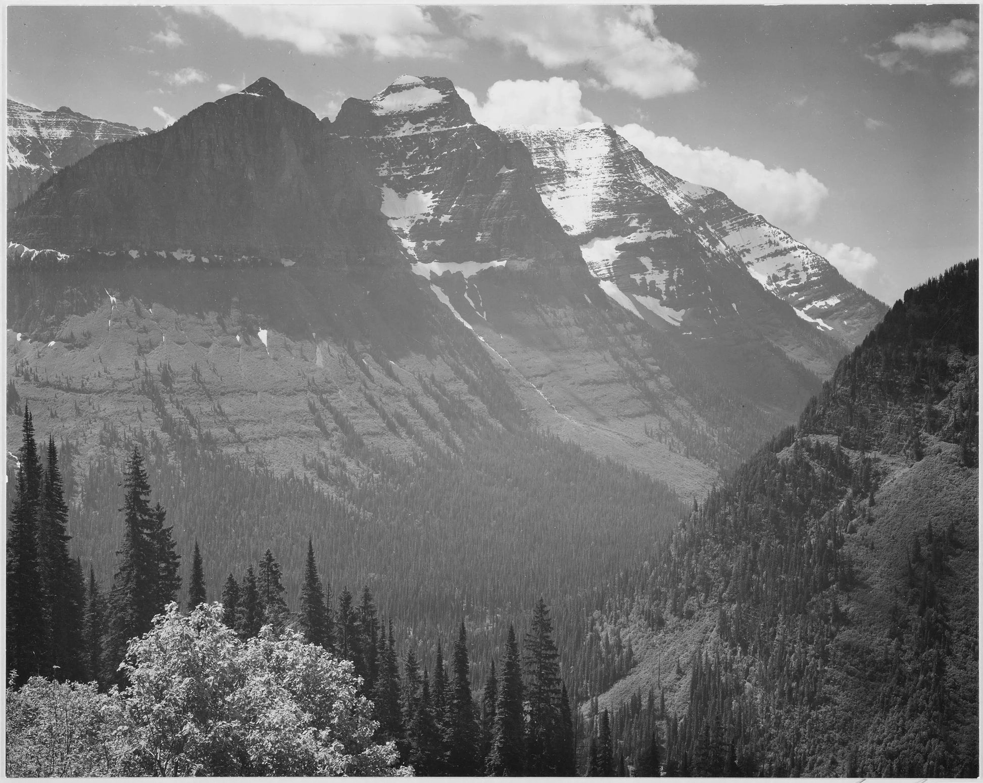 {{ product_title }} Fine Art Print | {{ product_vendor }} Jakero77 Ansel Adams - Glacier National Park Montana Valley Mountains (1941) - 17"x22" Print Art Print  Jakero77