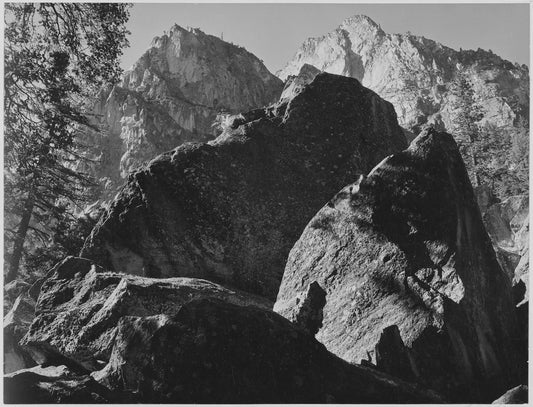 {{ product_title }} Fine Art Print | {{ product_vendor }} Jakero77 Ansel Adams - Grand Sentinel King's River Canyon California (1941) - 17"x22" Print Art Print  Jakero77