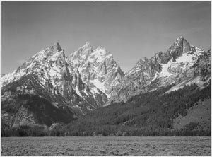 {{ product_title }} Fine Art Print | {{ product_vendor }} Jakero77 Ansel Adams - Grass Valley Mountainside Grand Teton (1941) - 17" x 22" Art Print Art Print  Jakero77