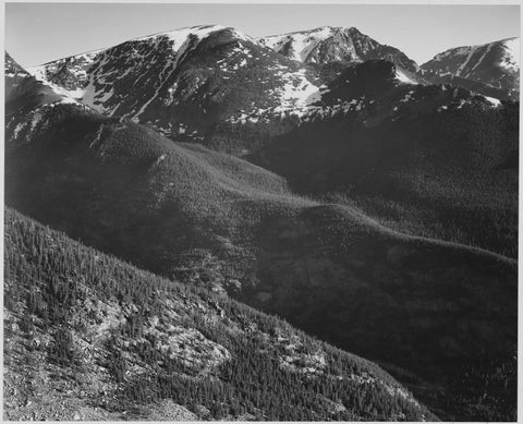 {{ product_title }} Fine Art Print | {{ product_vendor }} Jakero77 Ansel Adams - Hills & Mountains Rocky Mountain Park CO (1936) - 17" x 22" Art Print Art Print  Jakero77