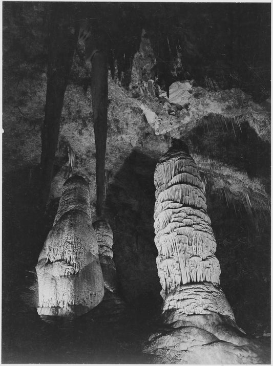 {{ product_title }} Fine Art Print | {{ product_vendor }} Jakero77 Ansel Adams - Large Stalagmites Giant Dome Big Room, NM (1941) - 17" x 22" Print Art Print  Jakero77