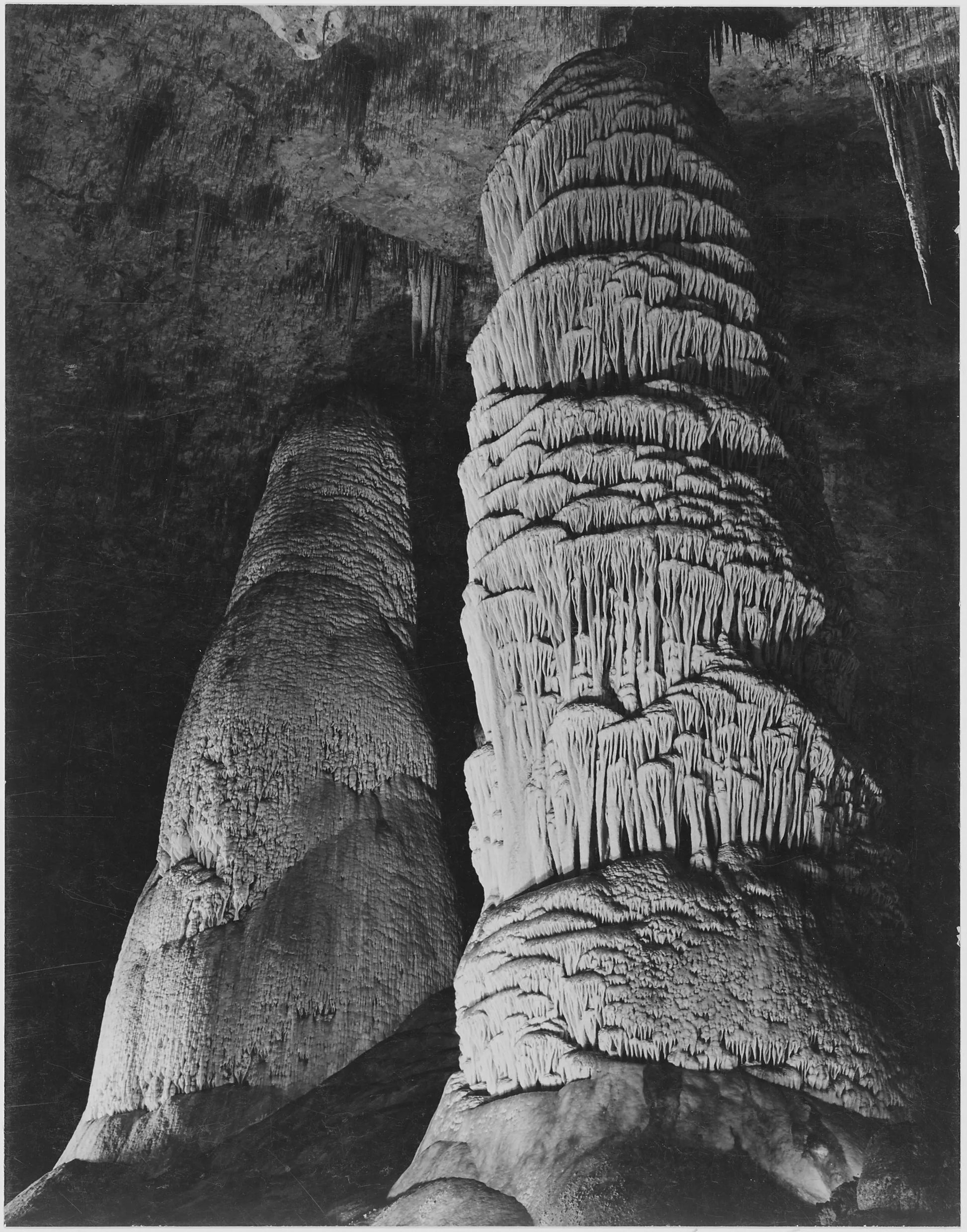 {{ product_title }} Fine Art Print | {{ product_vendor }} Jakero77 Ansel Adams - Largest Stalagmite 60 Million Years Old Hall of Giants  1941) - 17"x22" Fine Art Print Art Print  Jakero77