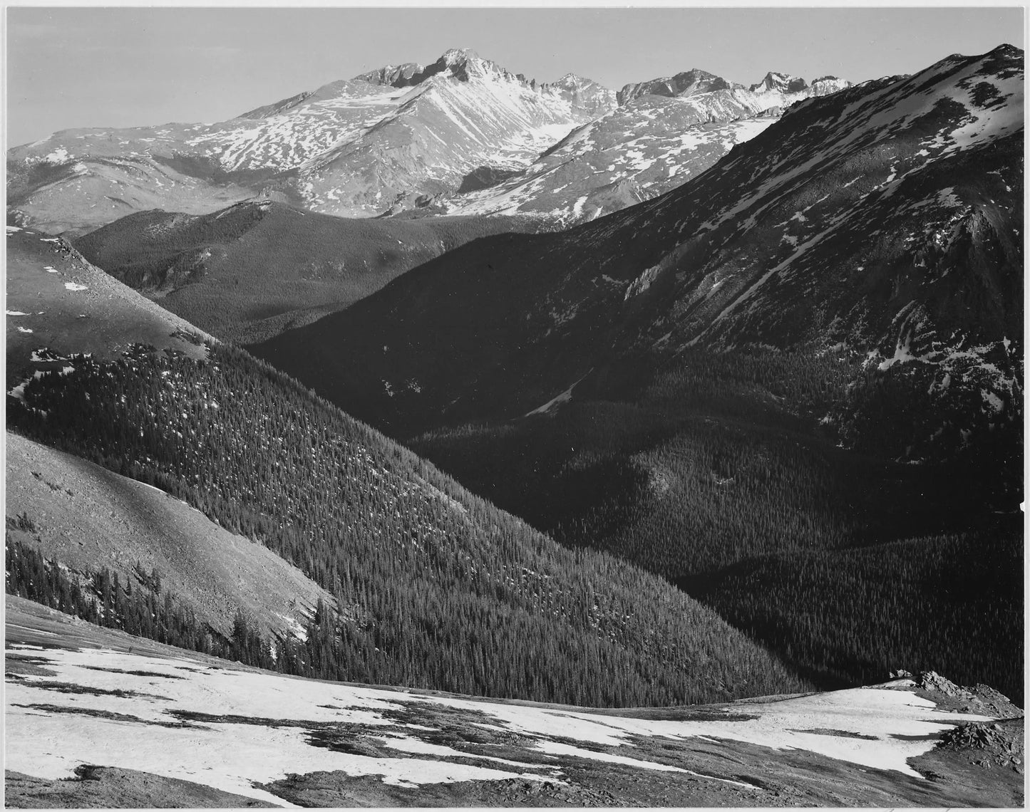 {{ product_title }} Fine Art Print | {{ product_vendor }} Jakero77 Ansel Adams - Long's Peak Rocky Mountain Park Colorado (1939) - 17" x 22" Art Print Art Print  Jakero77