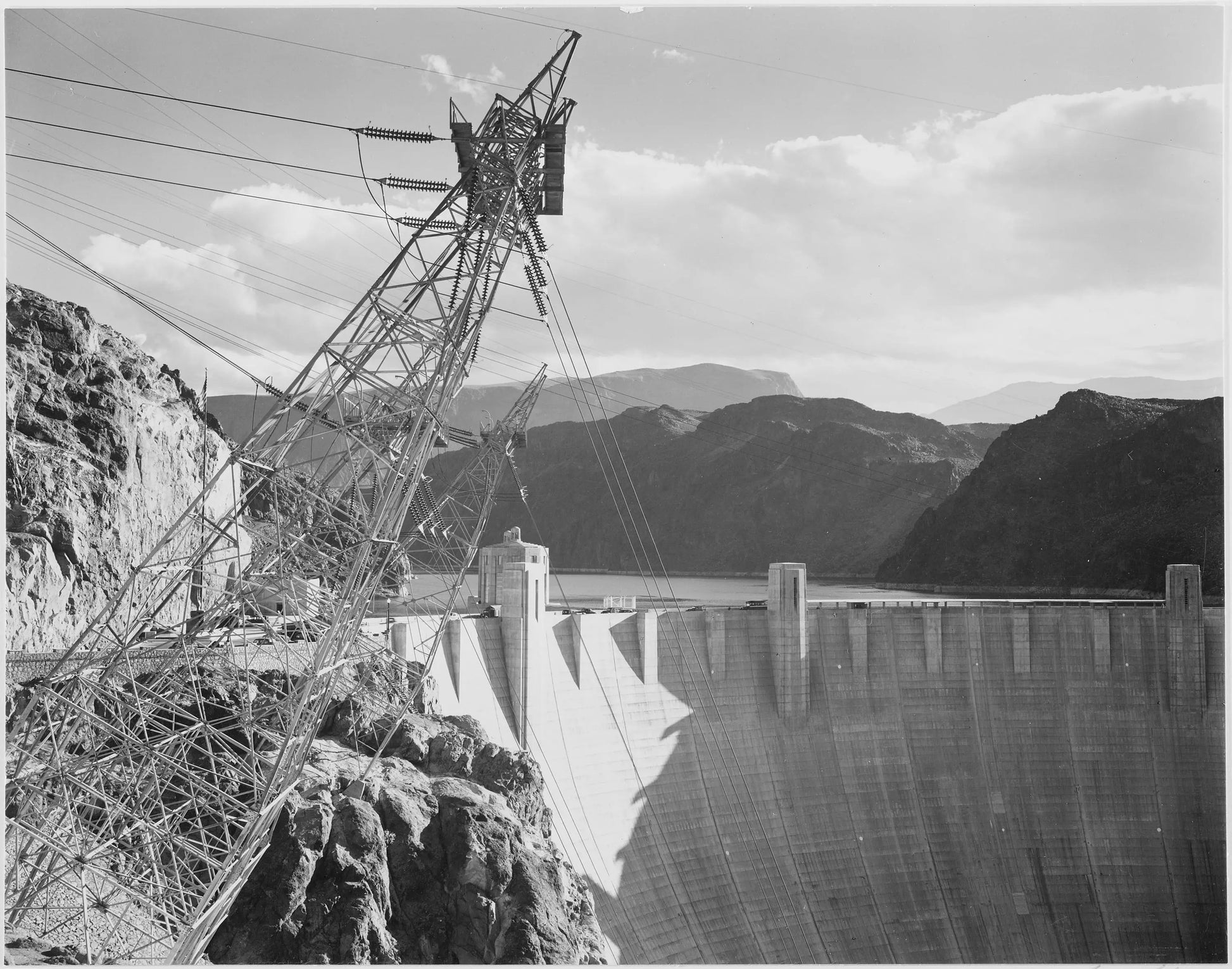 {{ product_title }} Fine Art Print | {{ product_vendor }} Jakero77 Ansel Adams - Looking Over Top of Boulder Dam (1941) - 17" x 22" Fine Art Print Art Print  Jakero77