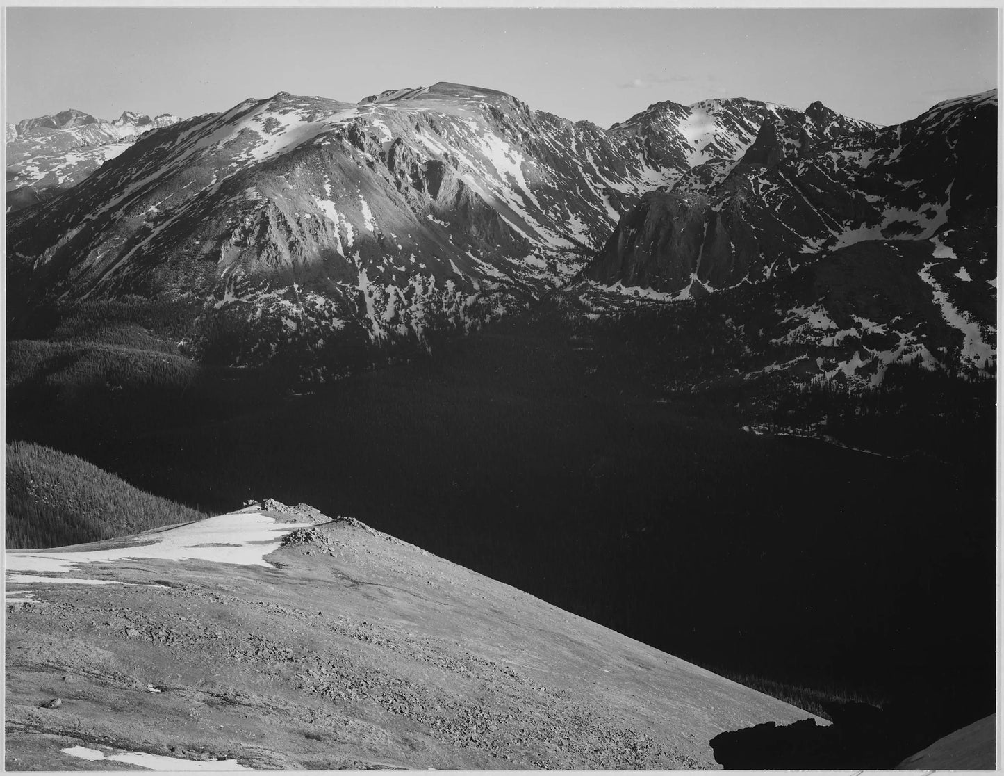 {{ product_title }} Fine Art Print | {{ product_vendor }} Jakero77 Ansel Adams - Panorama Rocky Mountain Park Colorado (1938) - 17" x 22" Art Print Art Print  Jakero77