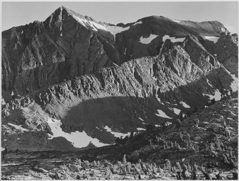 {{ product_title }} Fine Art Print | {{ product_vendor }} Jakero77 Ansel Adams - Peak Above Woody Lake California (1936) - 17" x 22" Fine Art Print Art Print  Jakero77