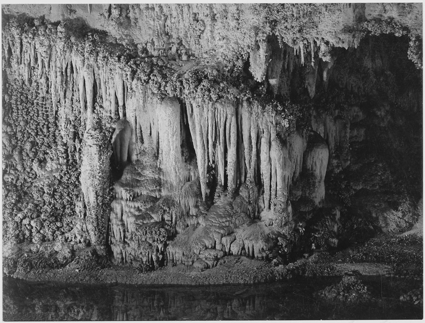 {{ product_title }} Fine Art Print | {{ product_vendor }} Jakero77 Ansel Adams - Pool in King's Palace Guillotine Drapes Carlsbad (1941) - 17" x 22" Fine Art Print Art Print  Jakero77