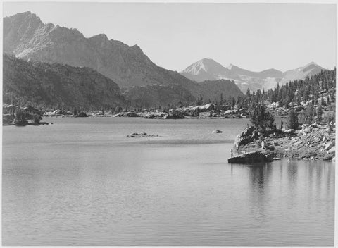 {{ product_title }} Fine Art Print | {{ product_vendor }} Jakero77 Ansel Adams - Rae Lake in King's River Canyon California (1936) - 17" x 22" Print Art Print  Jakero77