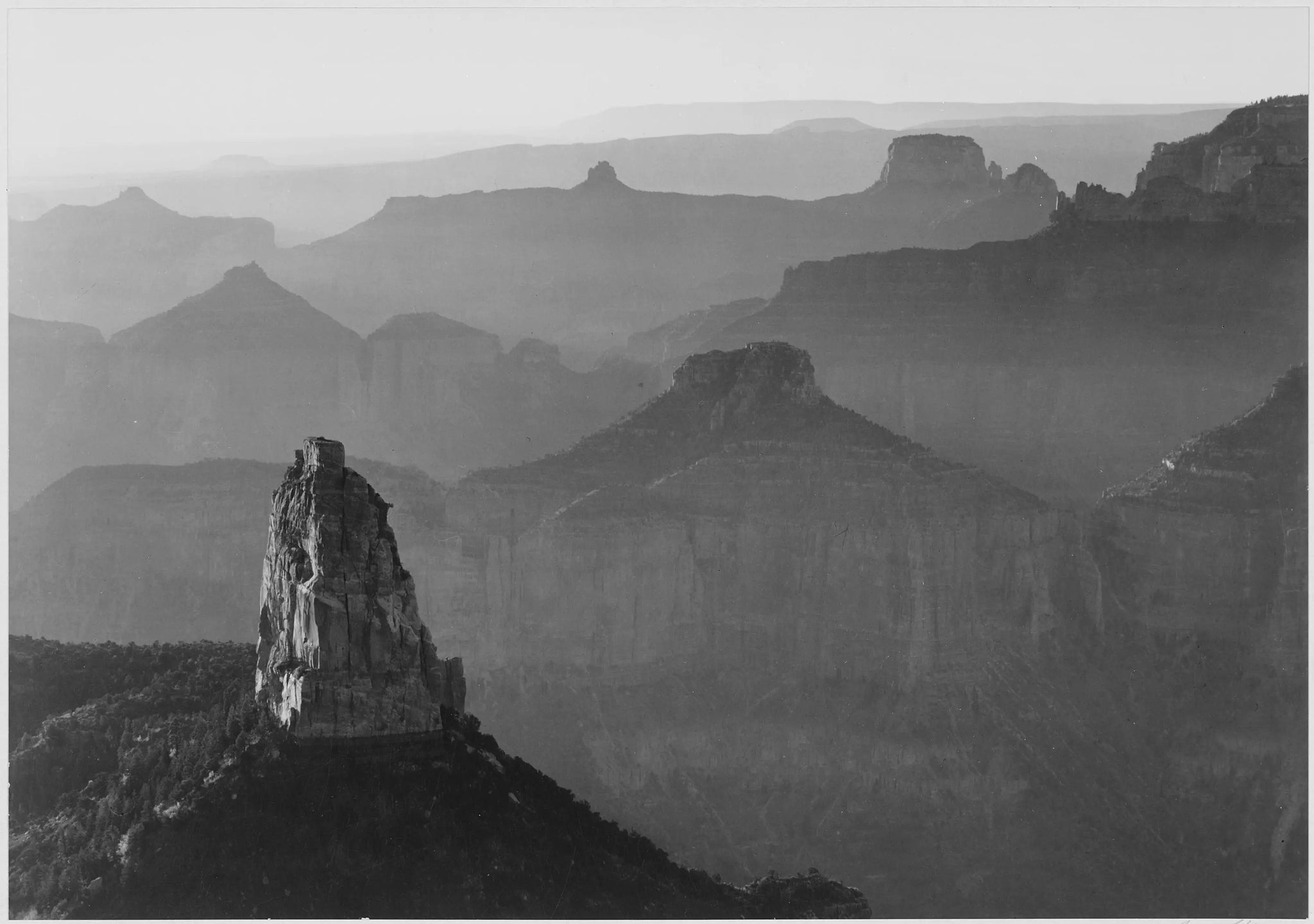 {{ product_title }} Fine Art Print | {{ product_vendor }} Jakero77 Ansel Adams - Rock Formation Grand Canyon Arizona (1941) -17" x 22" Fine Art Print Art Print  Jakero77