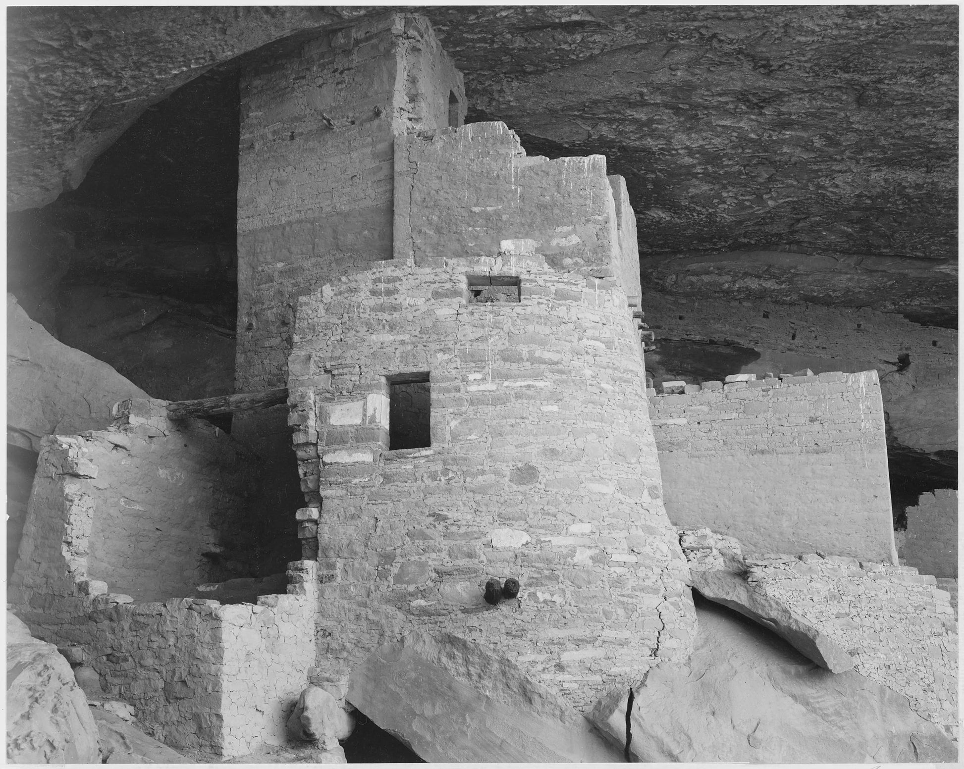 {{ product_title }} Fine Art Print | {{ product_vendor }} Jakero77 Ansel Adams - Section of House, Cliff Palace, Mesa Verde (1941) - 17" x 22" Print Art Print  Jakero77