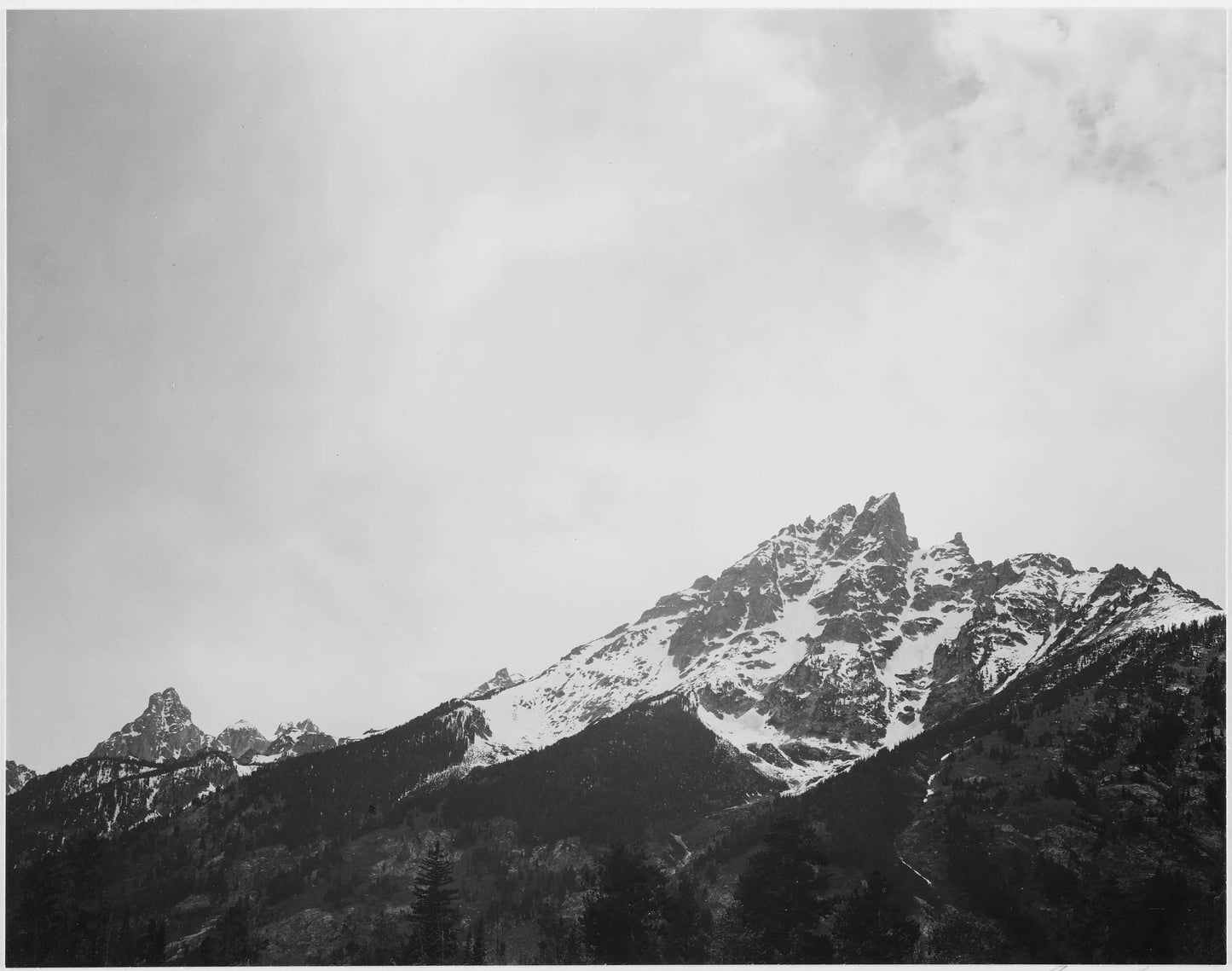 {{ product_title }} Fine Art Print | {{ product_vendor }} Jakero77 Ansel Adams - Snow Covered Peaks Grand Teton Wyoming (1941) - 17" x 22" Art Print Art Print  Jakero77
