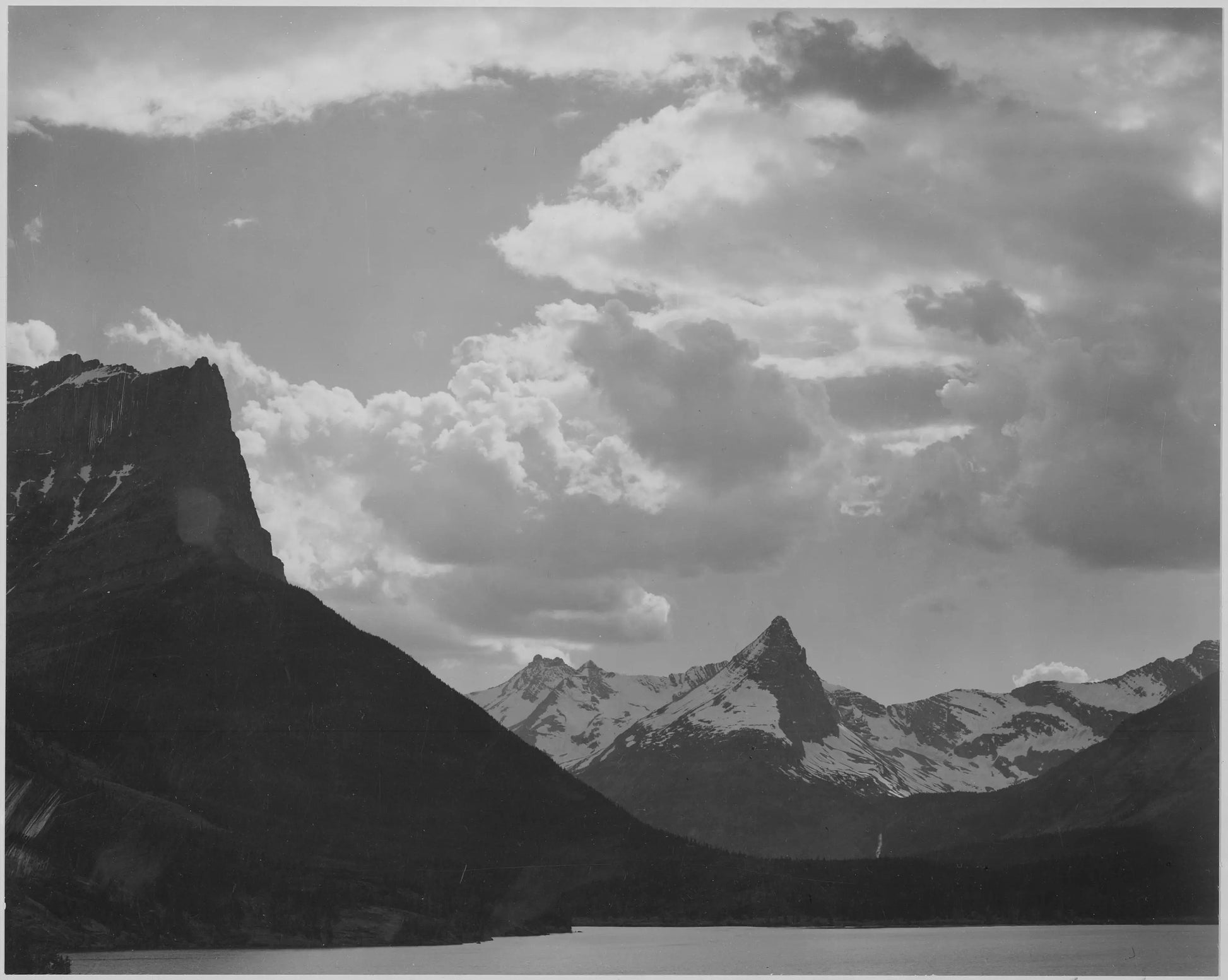 {{ product_title }} Fine Art Print | {{ product_vendor }} Jakero77 Ansel Adams - St. Mary's Lake, Glacier National Park Montana (1941) - 17" x 22" Fine Art Print Art Print  Jakero77