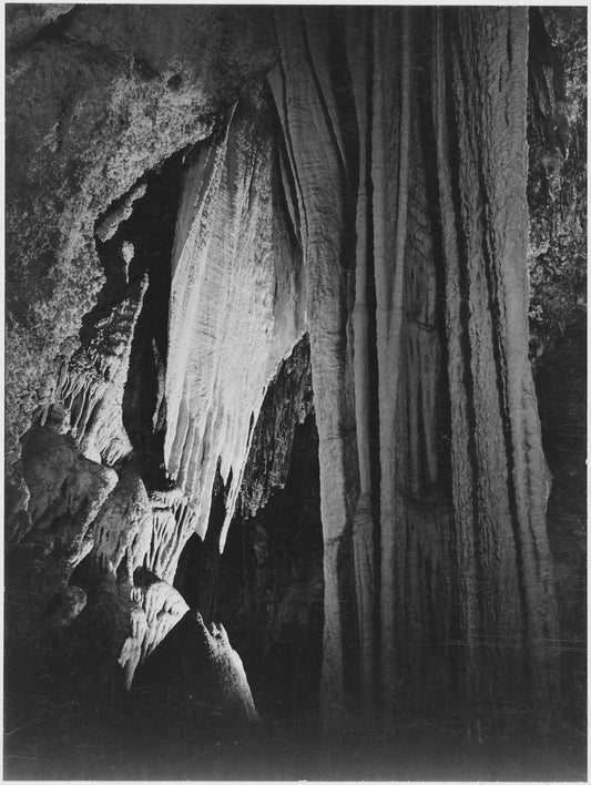 {{ product_title }} Fine Art Print | {{ product_vendor }} Jakero77 Ansel Adams - Stalactite in Queen's Chamber Carlsbad Caverns (1941) - 17"x22" Print Art Print  Jakero77