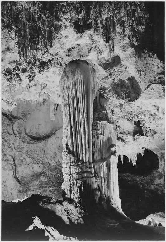 {{ product_title }} Fine Art Print | {{ product_vendor }} Jakero77 Ansel Adams - Stalagmite Above Green Lake King's Palace Carlsbad Caverns, NM (1941) - 17" x 22" Print Art Print  Jakero77