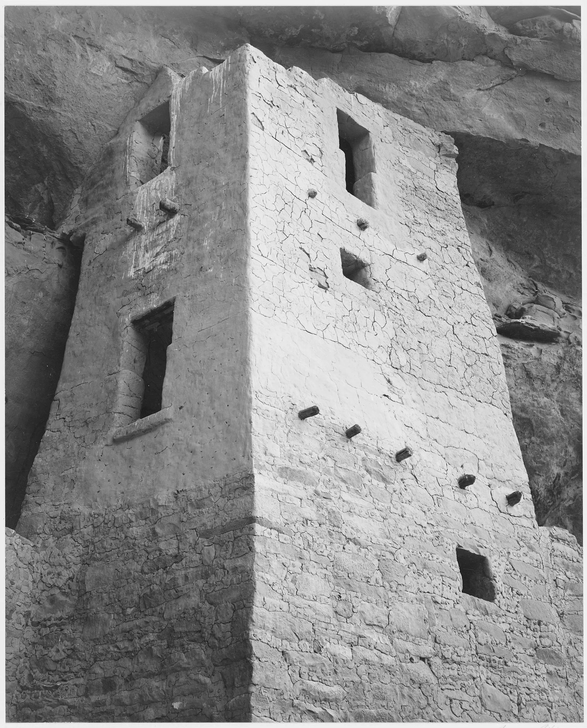 {{ product_title }} Fine Art Print | {{ product_vendor }} Jakero77 Ansel Adams - Tower at Cliff Palace Mesa Verde (1941) - 17" x 22" Fine Art Print Art Print  Jakero77