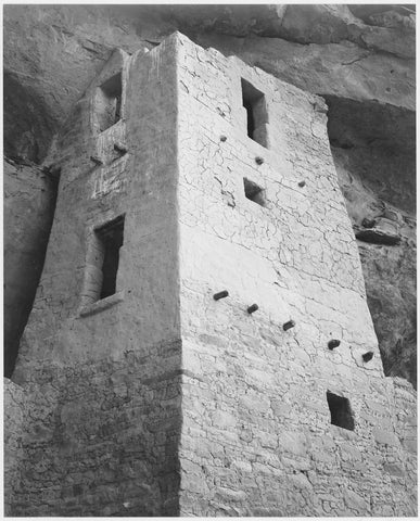 {{ product_title }} Fine Art Print | {{ product_vendor }} Jakero77 Ansel Adams - Tower at Cliff Palace Mesa Verde (1941) - 17" x 22" Fine Art Print Art Print  Jakero77