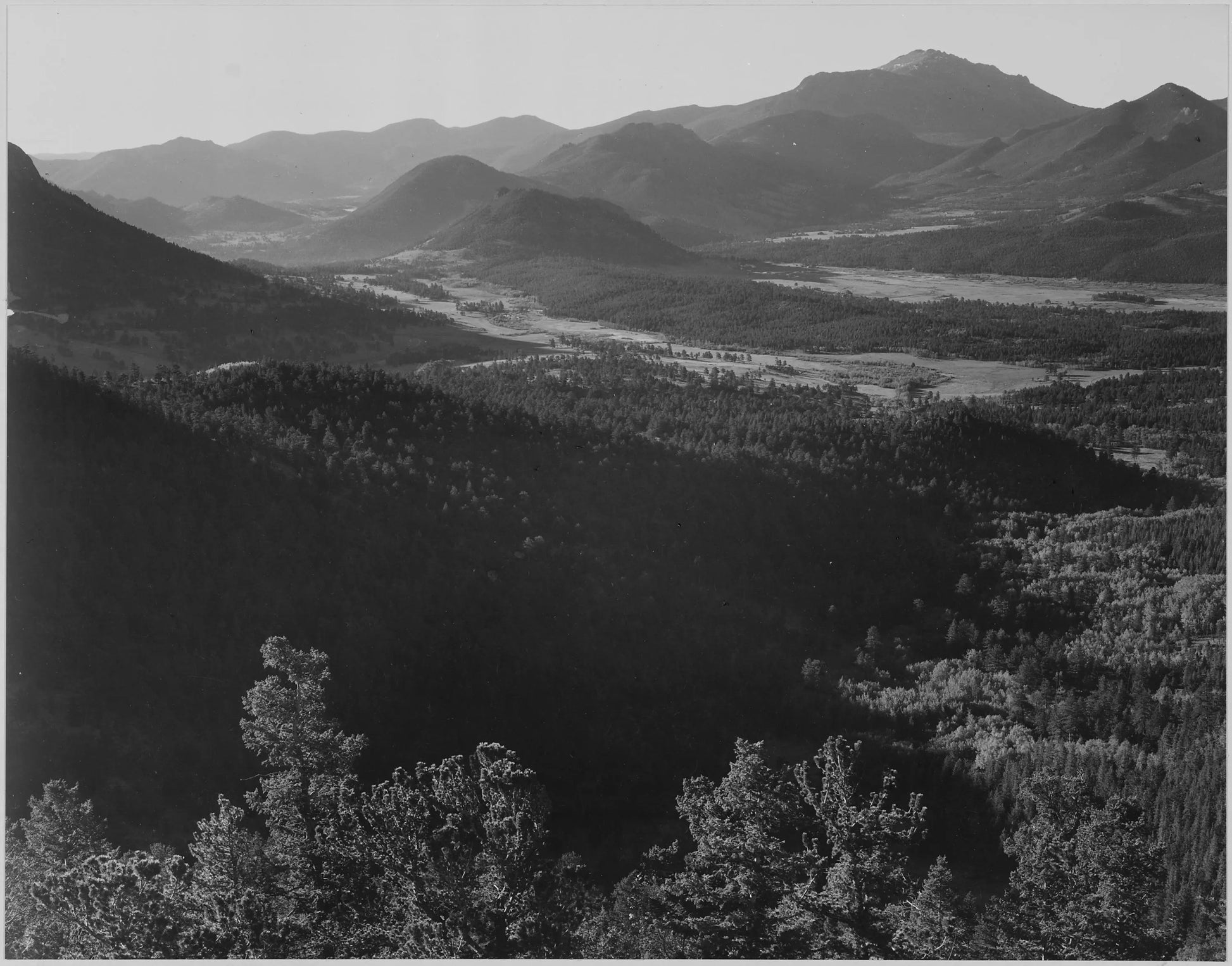 {{ product_title }} Fine Art Print | {{ product_vendor }} Jakero77 Ansel Adams - Valley Surrounded by Mountains Colorado (1939) - 17" x 22" Art Print Art Print  Jakero77