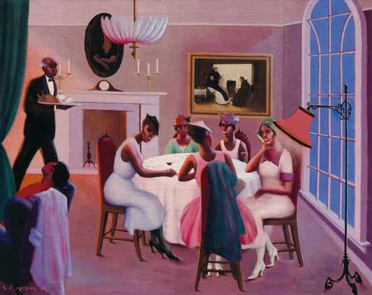 {{ product_title }} Fine Art Print | {{ product_vendor }} Jakero77 Archibald Motley - Cocktails (1926) Black History Signed - 17" x 22" Art Print Art Print  Jakero77