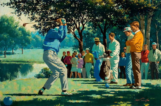{{ product_title }} Fine Art Print | {{ product_vendor }} Jakero77 Arthur Sarnoff - A Golf Tournament 1950s Signed - 17" x 22" Fine Art Print Art Print  Jakero77