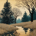{{ product_title }} Fine Art Print | {{ product_vendor }} Jakero77 Arthur Sarnoff - A Spring Brook (1940s) Signed - 17" x 22" Fine Art Print Art Print  Jakero77