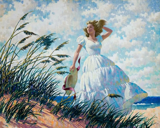 {{ product_title }} Fine Art Print | {{ product_vendor }} Jakero77 Arthur Sarnoff - An Exhilarating Breeze 1950s Signed - 17" x 22" Fine Art Print Art Print  Jakero77