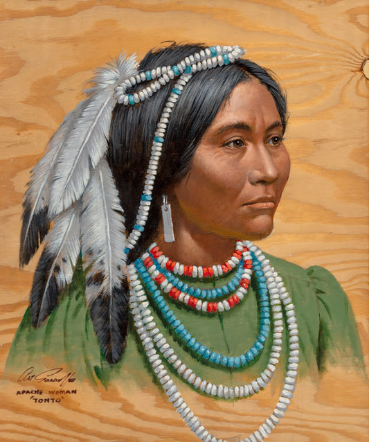 {{ product_title }} Fine Art Print | {{ product_vendor }} Jakero77 Arthur Sarnoff - Apache Woman 'Tonto' (1950s) Signed - 17" x 22" Fine Art Print Art Print  Jakero77