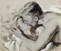 {{ product_title }} Fine Art Print | {{ product_vendor }} Jakero77 Arthur Sarnoff - Beach Kiss Romance Love (1950s) Initialed - 17" x 22" Art Print Art Print  Jakero77