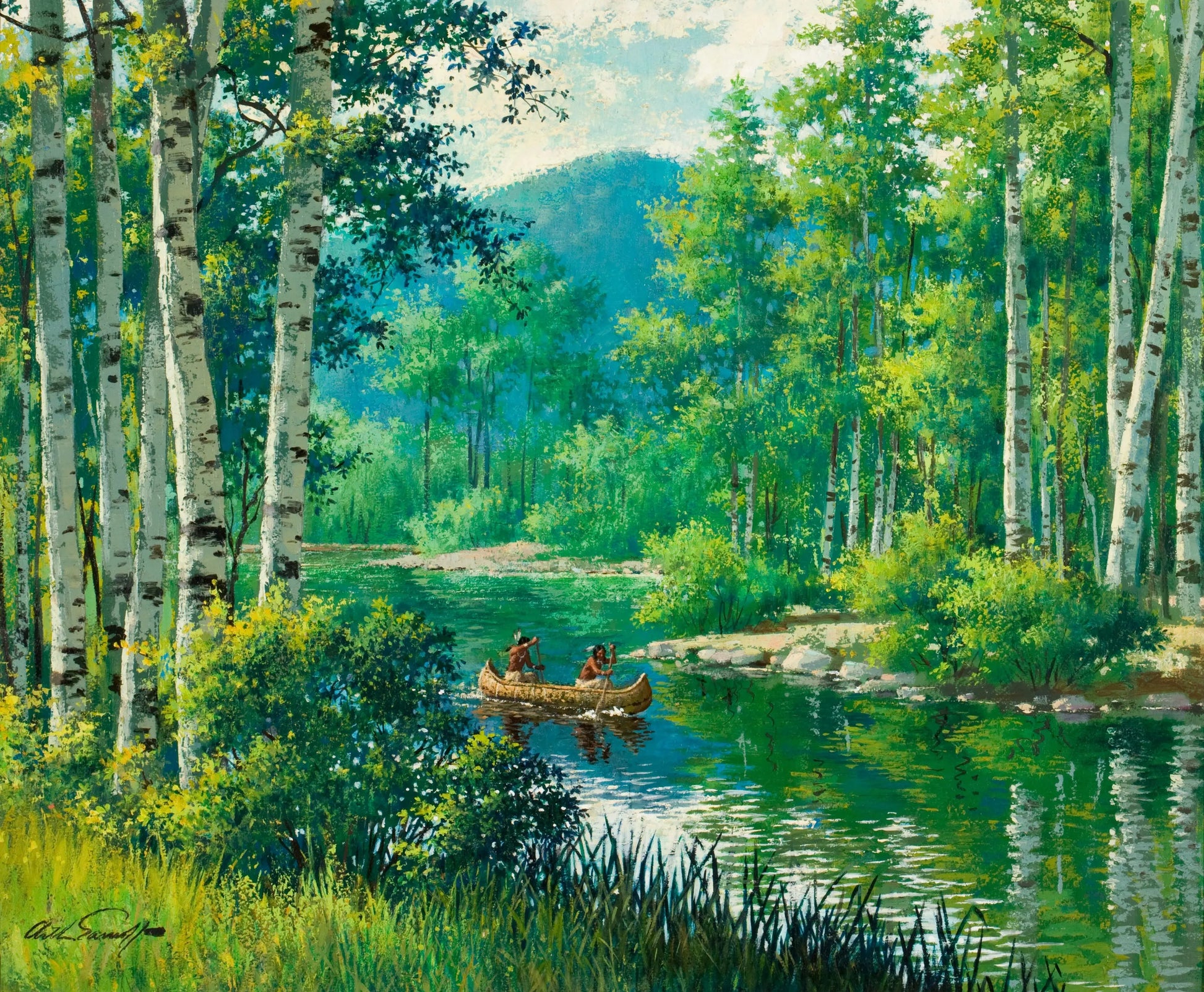 {{ product_title }} Fine Art Print | {{ product_vendor }} Jakero77 Arthur Sarnoff - Before the White Man (1940s) Signed - 17" x 22" Fine Art Print Art Print  Jakero77