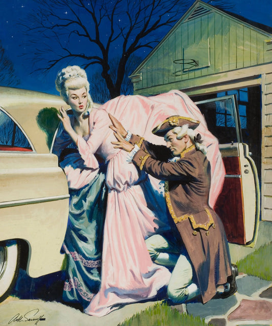 {{ product_title }} Fine Art Print | {{ product_vendor }} Jakero77 Arthur Sarnoff - Doesn't Fit Victorian Ball Costumes 1950s Signed - 17"x22" Print Art Print  Jakero77