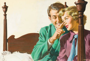 {{ product_title }} Fine Art Print | {{ product_vendor }} Jakero77 Arthur Sarnoff - From Claudia to David Romantic (1949) Signed - 17" x 22" Print Art Print  Jakero77