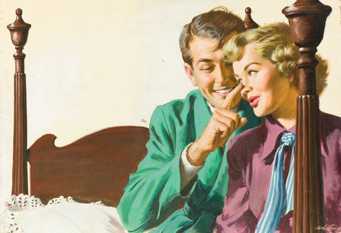 {{ product_title }} Fine Art Print | {{ product_vendor }} Jakero77 Arthur Sarnoff - From Claudia to David Romantic (1949) Signed - 17" x 22" Print Art Print  Jakero77