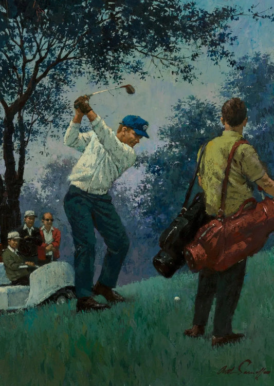 {{ product_title }} Fine Art Print | {{ product_vendor }} Jakero77 Arthur Sarnoff - Golf Stroke 1960s Signed - 17" x 22" Fine Art Print Art Print  Jakero77