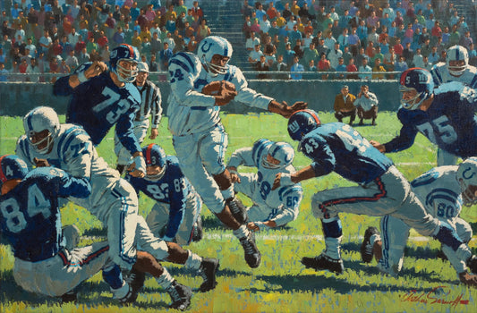 {{ product_title }} Fine Art Print | {{ product_vendor }} Jakero77 Arthur Sarnoff - Greatest Game Ever Played Football (1958) Signed - 17" x 22" Print Art Print  Jakero77