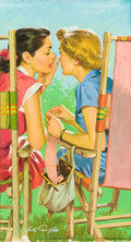 {{ product_title }} Fine Art Print | {{ product_vendor }} Jakero77 Arthur Sarnoff - Have You Heard, Women Gossip 1960s Signed - 17" x 22" Art Print Art Print  Jakero77