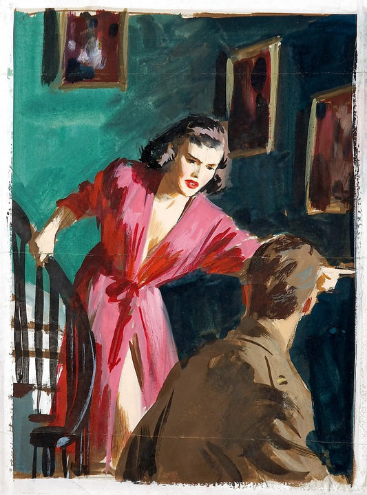 {{ product_title }} Fine Art Print | {{ product_vendor }} Jakero77 Arthur Sarnoff - Husband & Wife Argument 1950s - 17" x 22" Fine Art Print Art Print  Jakero77