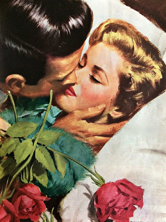 {{ product_title }} Fine Art Print | {{ product_vendor }} Jakero77 Arthur Sarnoff - I Still Love You 1950s Lovers Rose - 17" x 22" Fine Art Print Art Print  Jakero77